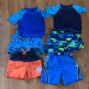 Boys swim suits and shirts